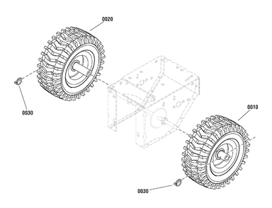 Wheels And Tires Group Diagram and Parts List for 1695814-LP25940-1332PE 2010 Briggs and Stratton Snow Blower